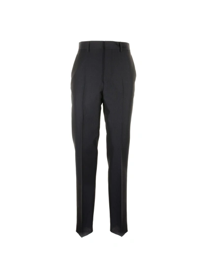 Prada Mohair Wool Trousers In Bleu