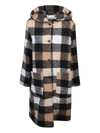 WOOLRICH WOOLRICH CHECKED LONG-SLEEVED COAT