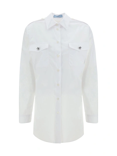 Prada Shirts In Bianco