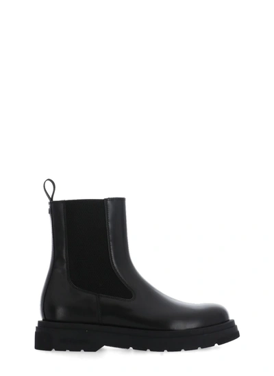 Woolrich Leather Chelsea Boots In Black
