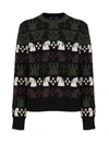 BURBERRY BURBERRY WOOL BLEND SWEATER WITH CHECKERED PATTERN