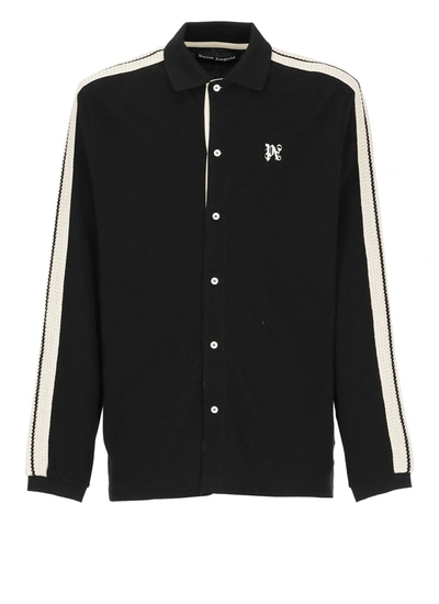 Palm Angels Cardigan Shirt In Black