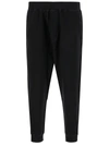 DSQUARED2 DSQUARED2 BLACK JOGGER PANTS WITH REAR LOGO PRINT IN COTTON MAN