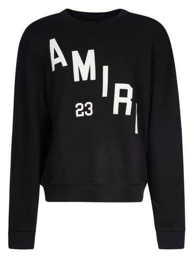 Amiri Logo Front Sweatshirt In Black