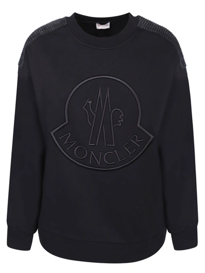 Moncler Frontal Logo Black Sweatshirt