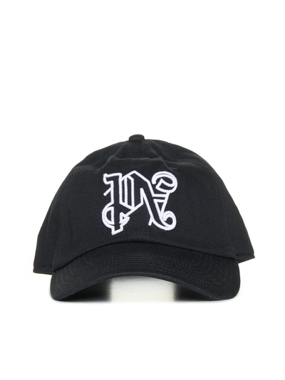 Palm Angels Hat In Black White