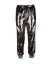 Palm Angels Stripe Detailed Sequined Track Pants In Bronze