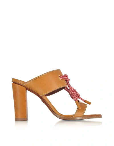 Dsquared2 Camel Leather High Heel Sandals