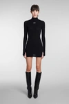 Off-white Dress In Black Viscose In Default Title