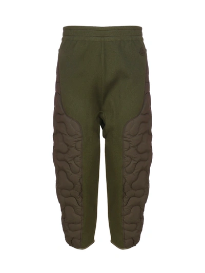 Moncler Padded Trousers In Green