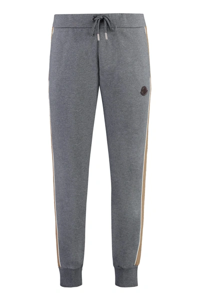 Moncler Cotton Track-pants In Grigio