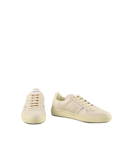 Tom Ford Mens Ivory Sneakers