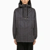 Prada Blue\/white Re-nylon Jacket In Navy