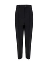 Prada Pressed-crease Tailored Trousers In Black