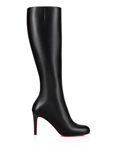 Christian Louboutin Pumppie Botta Boots In Black Calf Leather In Nero