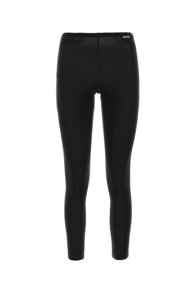 MIU MIU MIU MIU LOGO-TAG ELASTICATED WAISTBAND LEGGINGS