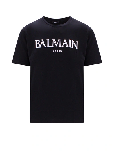 Balmain T-shirt In Noir/blanc