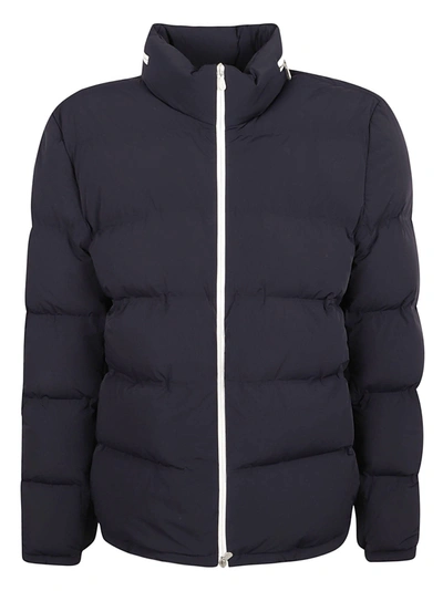 Brunello Cucinelli Zip Classic Padded Jacket In Navy/white