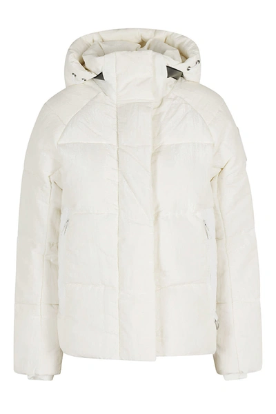 Canada Goose Woman Ivory Nylon Junction Down Jacket In North Star White