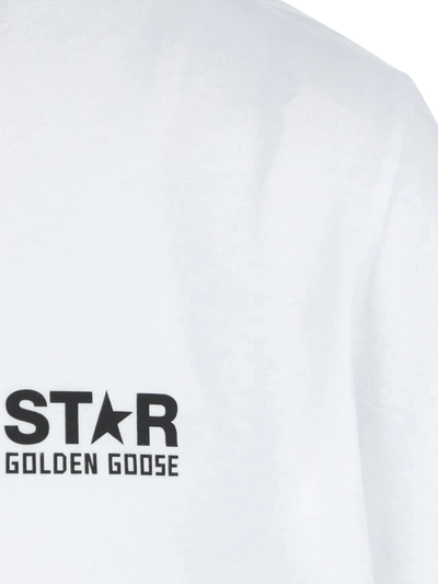 Golden Goose Star M`s Regular T-shirt / Logo Star/ Blackboard In Optic White Black