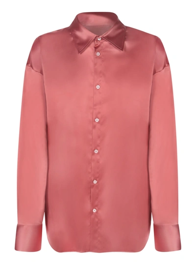 Dsquared2 Satin Long Sleeve Shirt In Pink