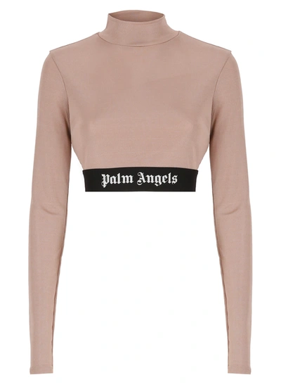 Palm Angels Top Logo Tape Skin  In Pink