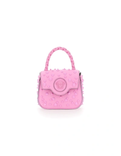 Versace Designer Handbags Mini Pointed Studded Bag The Medusa In Pink