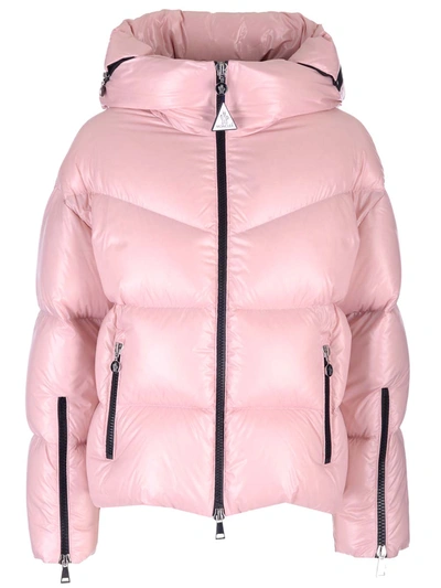 Moncler Huppe Pink Down Jacket In Rosa