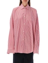 Balenciaga Women Shirt With Logo In Rosso