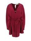Fendi Cady Dress In Rosso Roma