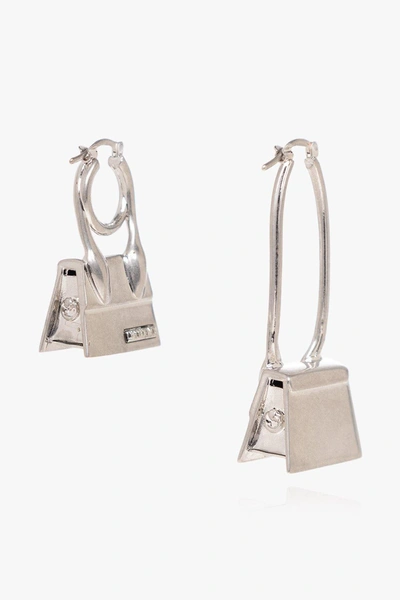 Jacquemus Chiquito Noeud Asymmetric Earrings In Silver
