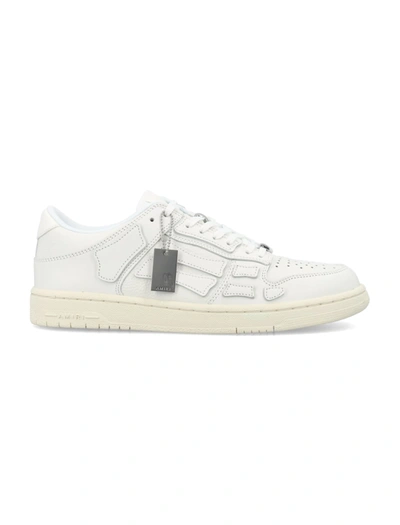 Amiri Skel Top Low Sneakers In White/white/vintage
