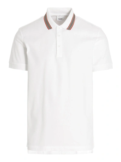Burberry Pierson Polo Shirt In White