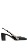 Prada Modellerie Leather Slingback Pumps In Black