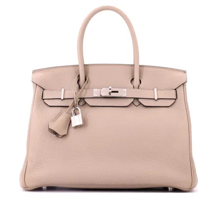 81034712 Birkin Handbag Grey Togo With Palladium Hardware 30 In Pink