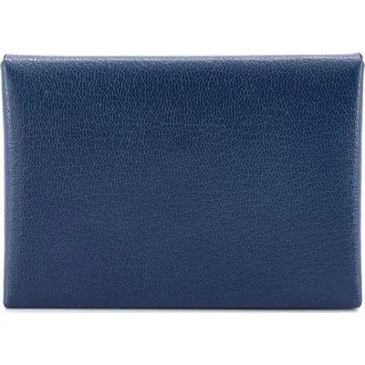 81034712 Calvi Duo Card Holder Chevre Mysore In Blue