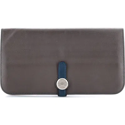 81034712 Dogon Recto Verso Wallet Leather In Gray