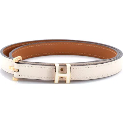 81034712 Pop H Belt Leather Thin In Neutral