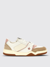 Dsquared2 Textured Leather And Polyamide Sneakers In Multicolor