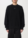 Off-white Off White Men Diagonal Striped Sweatshirt In Black