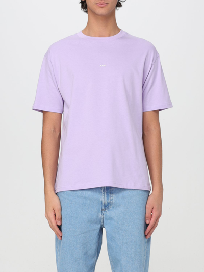 A.p.c. T-shirt  Men Color Lavander