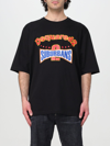 Dsquared2 Crew Neck D2 Suburban Skater Fit Cotton T-shirt In Black