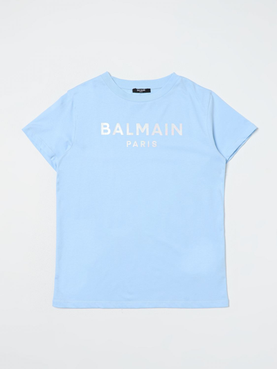 Balmain T-shirt  Kids Kids Color Blue