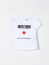 MOSCHINO BABY T-SHIRT MOSCHINO BABY KIDS COLOR WHITE,F20318001