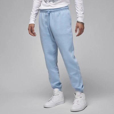 Jordan Mens  Essentials Fleece Pants In White/blue Grey
