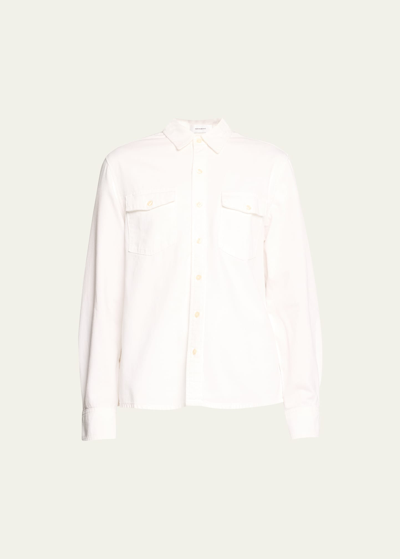 Wardrobe.nyc Patch Pocket Denim Shirt In White