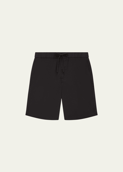 Frescobol Carioca Men's Drawstring Linen Cotton Shorts In Black 02