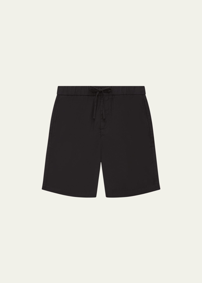 Frescobol Carioca Men's Drawstring Linen Cotton Shorts In Black