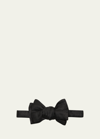 Charvet Men's Silk Bow Tie In Black