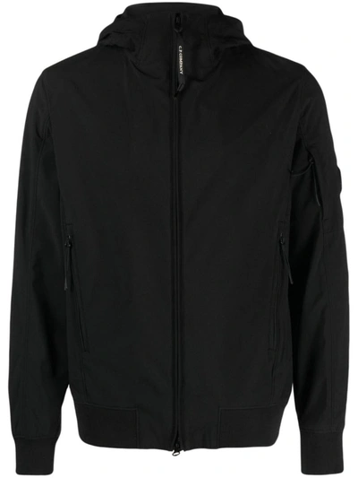 C.p. Company Kapuzenjacke Mit Linsen-detail In Black